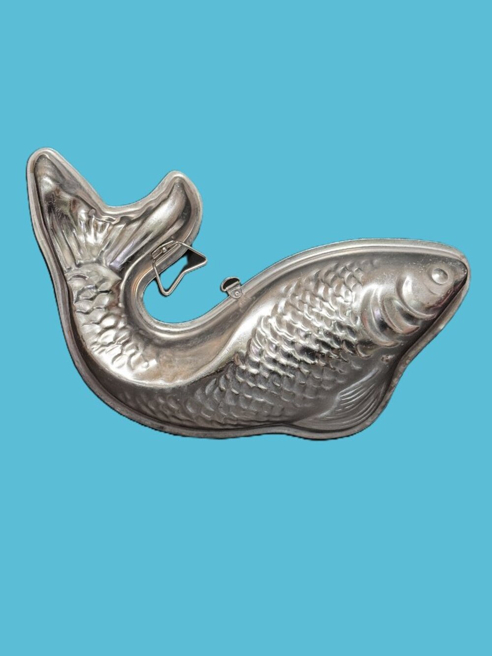 A.H.C. Carp Fish Aluminum Gelatin Food Ice Decorative Mold, Vintage Circa 1963